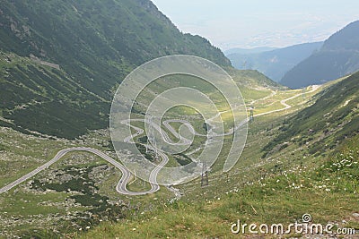 Transfagarasan road in Transylvania Romania Stock Photo